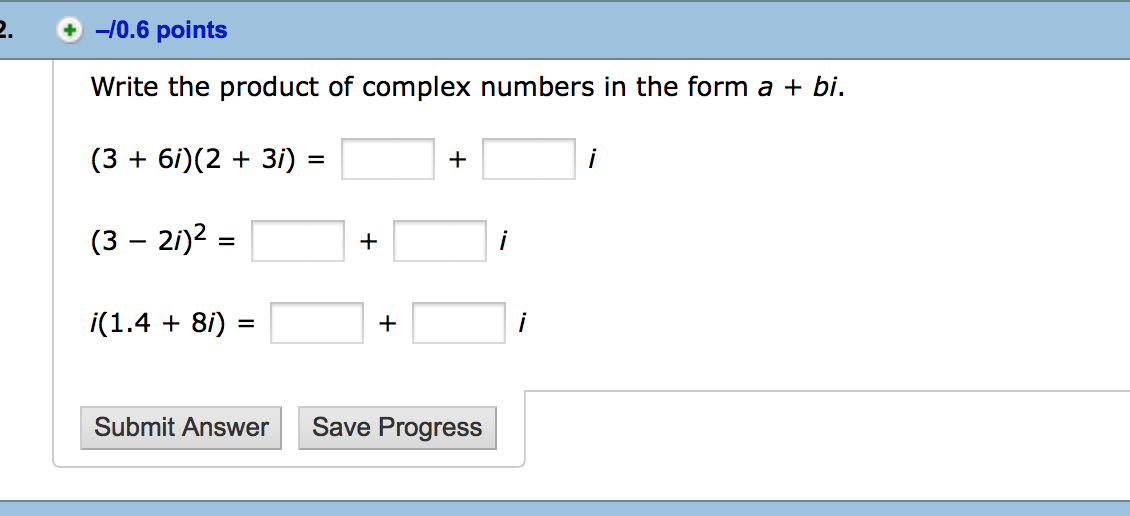Solved 1. -10.6 points write the combination of complex | Chegg.com