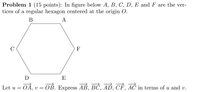 Solved In Figure Below A. B, C, D, E And F Are The Vertices | Chegg.com