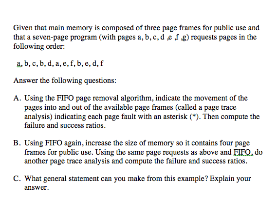 Solved Given That Main Memory Is Composed Of Three Page Chegg Solved Given That Main Memory Is Composed Of Three Page Chegg