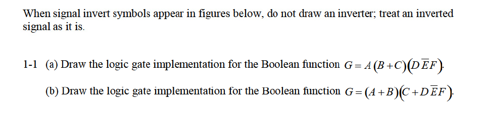 Solved When signal invert symbols appeal' in figures below, | Chegg.com