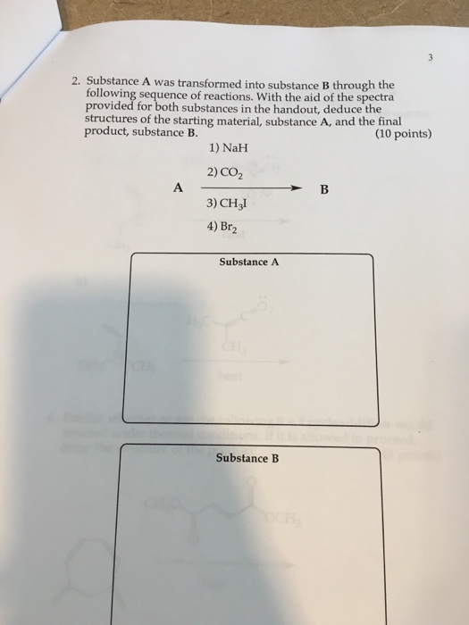 Solved Substance A Was Transformed Into Substance B Through | Chegg.com