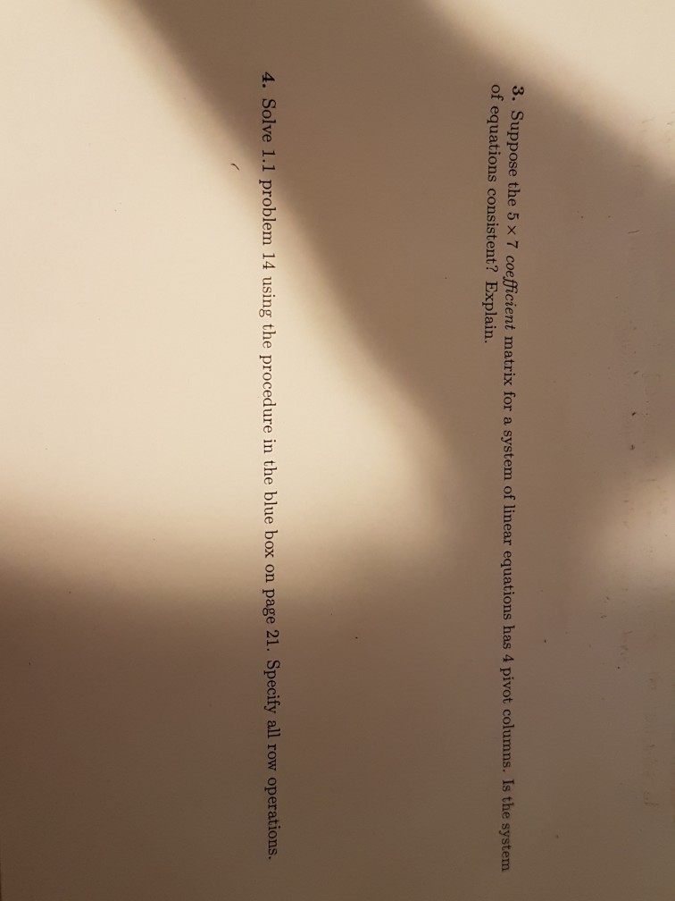 Solved suppose the 5 times 7 coefficient matrix for a system chegg