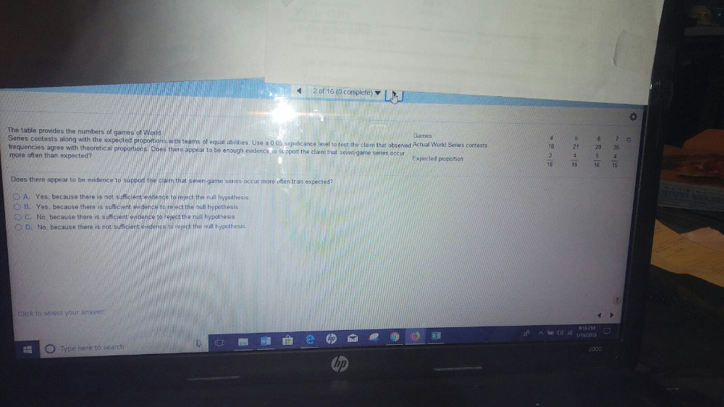 Solved 2 ofl16(p.complete) The table provides the numbers | Chegg.com