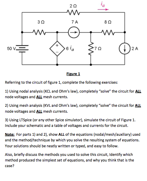 Solved Referring to the circuit of figure 1, complete the | Chegg.com