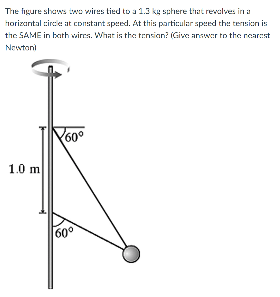 solved-the-figure-shows-two-wires-tied-to-a-1-3-kg-sphere-chegg