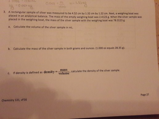 solved-3-a-rectangular-sample-of-silver-was-measured-to-be-chegg