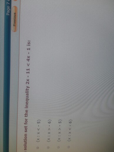 Solved solution set for the inequality 2x - 11