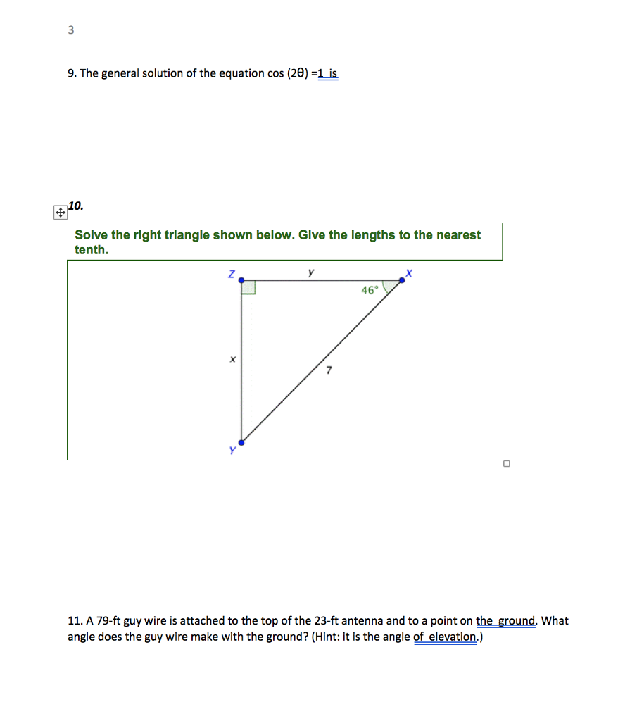 Solved 9. The general solution of the equation cos (29-lis | Chegg.com