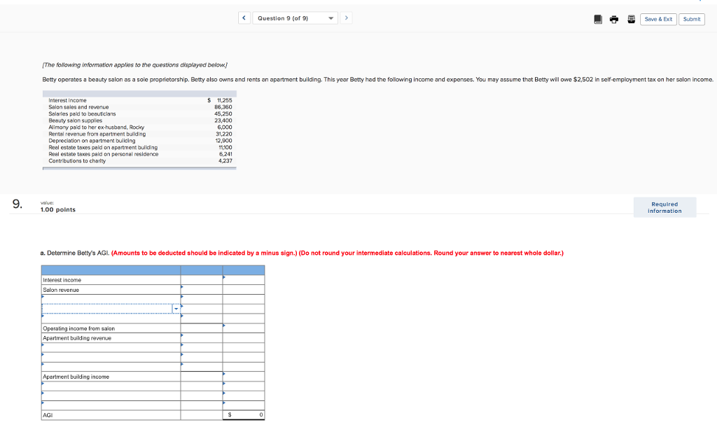 Solved Betty operates a beauty salon as a sole | Chegg.com