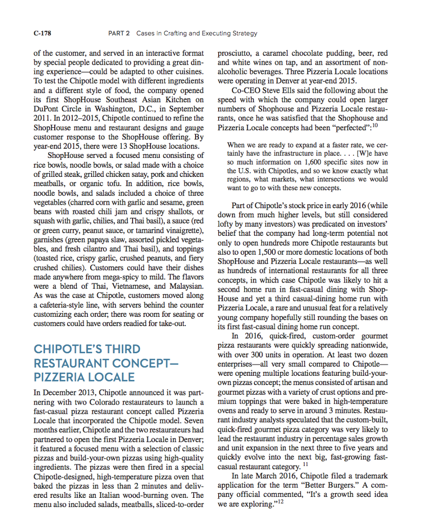 Solved CASE 14 Chipotle Mexican Grill in 2016 Can the