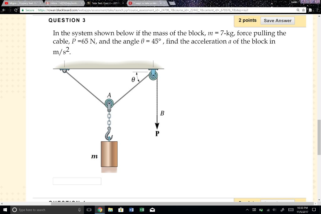 solved-in-the-system-shown-below-if-the-mass-of-the-block-m-chegg