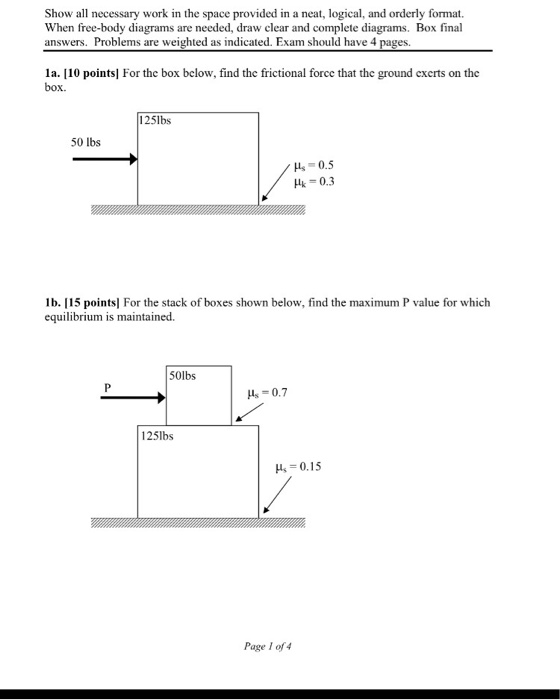 Solved Show all necessary work in the space provided in a | Chegg.com