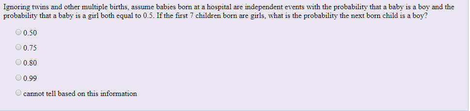 Solved Ignoring Twins And Other Multiple Births, Assume | Chegg.com