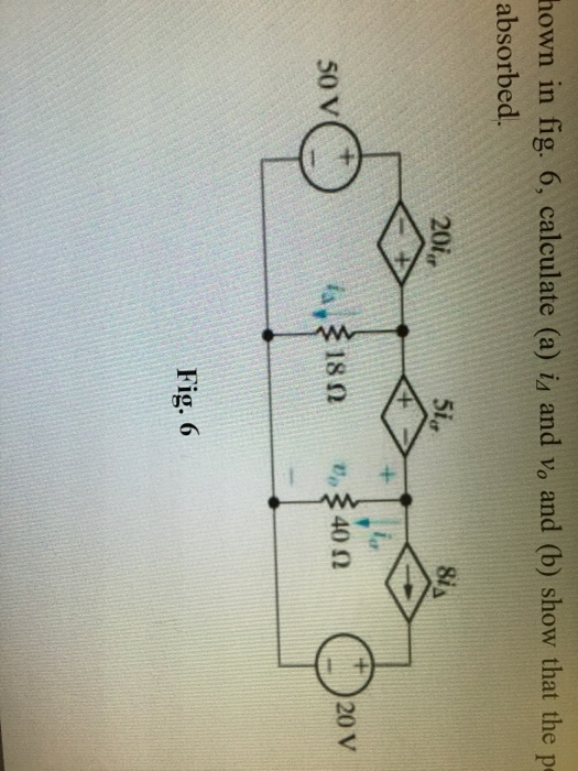 Solved For the circuit shown in fig . 6 , calculate (a) | Chegg.com