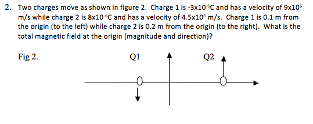 solved-two-charges-move-as-shown-in-figure-2-charge-1-is-3-chegg