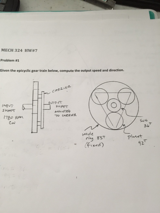 Describe A Epicyclic Gear Train