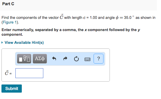 Solved Find the components of the vector A with length a = | Chegg.com