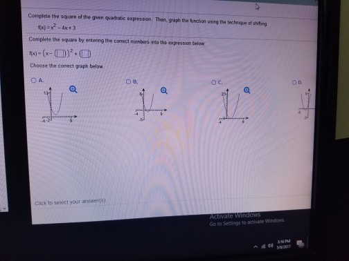 Solved Complete The Square Of The Given Quadratic