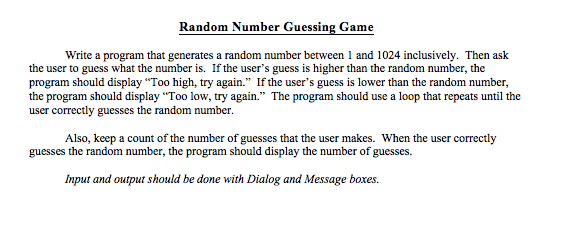 Solved Write a program that generates a random number | Chegg.com