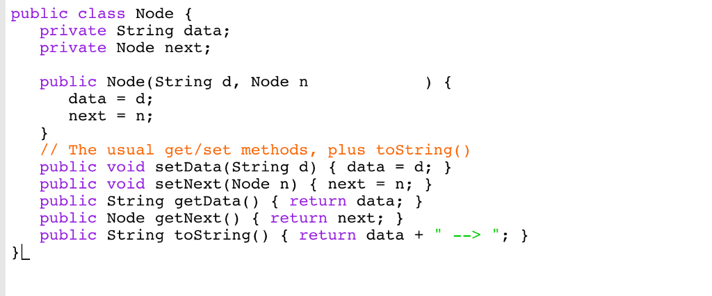 Solved write two methods for LinkedList class. add these two | Chegg.com