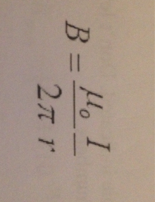 Solved B= Mu 0 I/2 Pi R | Chegg.com