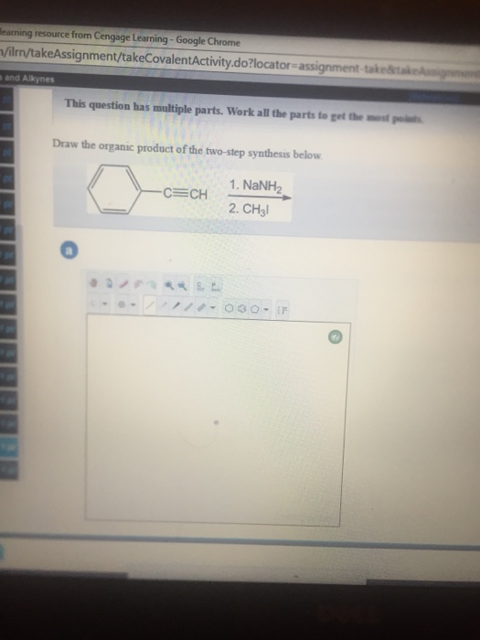 Solved Draw the organic product of the twostep synthesis