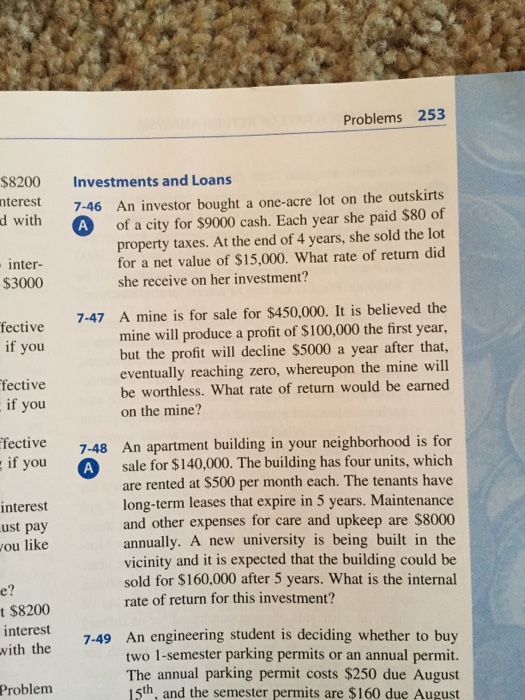 Solved An investor bought a one-acre lot on the outskirts of | Chegg.com