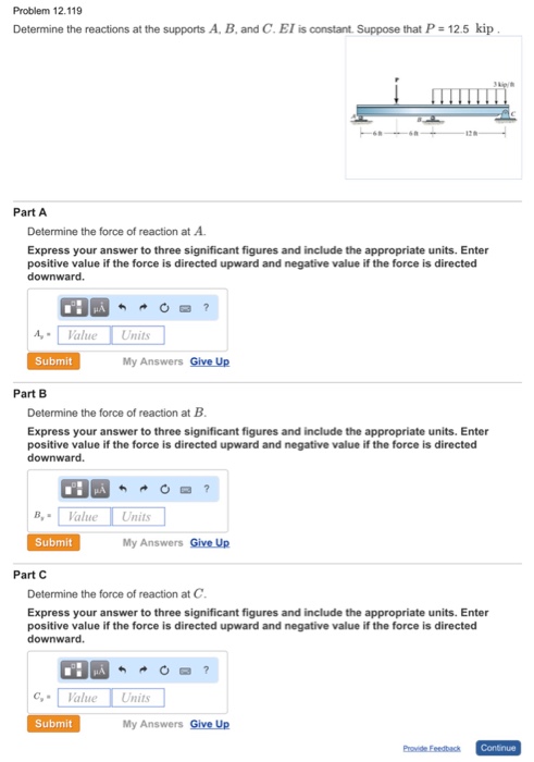 Solved Determine The Reactions At The Supports A. B, And C. | Chegg.com