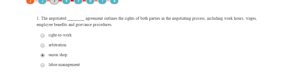 Solved The Negotiated Agreement Outlines The Rights Chegg