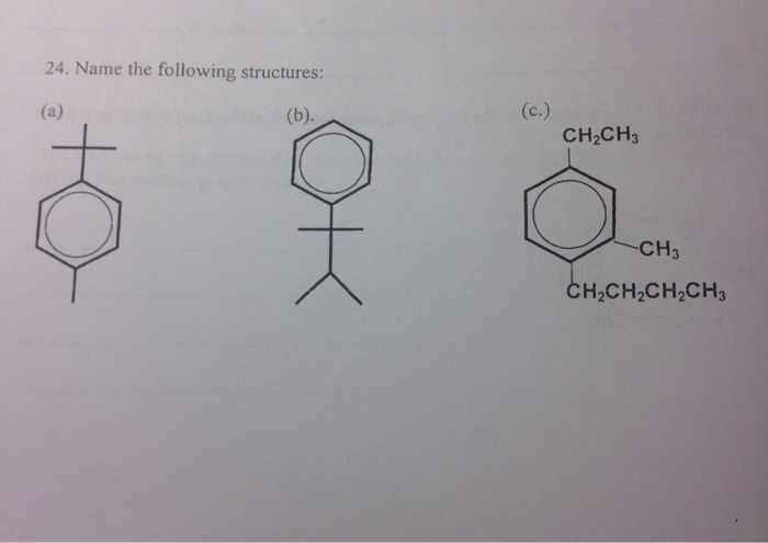 Solved Name The Following Structures: | Chegg.com