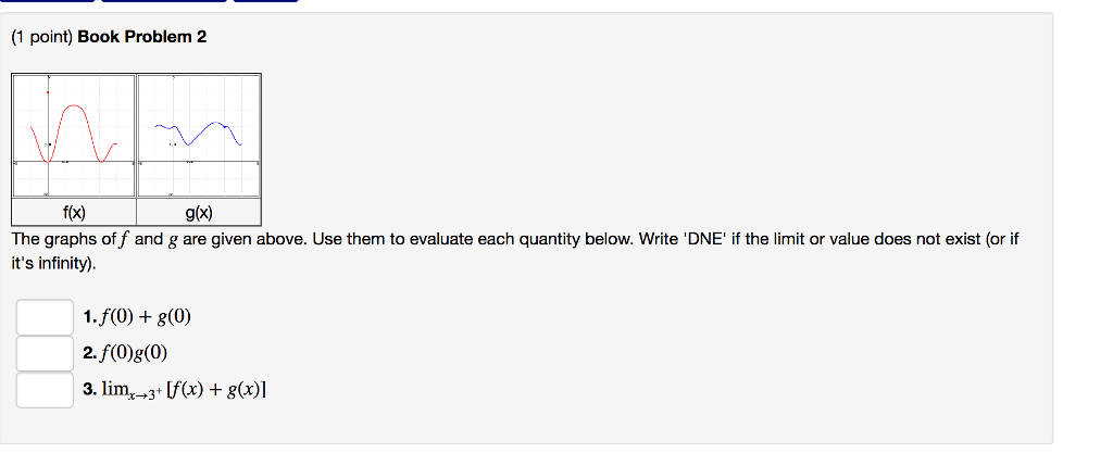 Solved The graphs of f and g are given above. Use them to | Chegg.com
