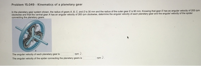 Solved Kinematics Of A Planetary Gear In The Planetary Gear | Chegg.com