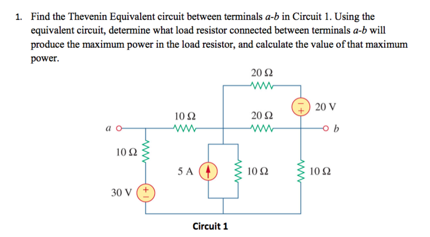 Solved Find the Thevenin Equivalent circuit between | Chegg.com