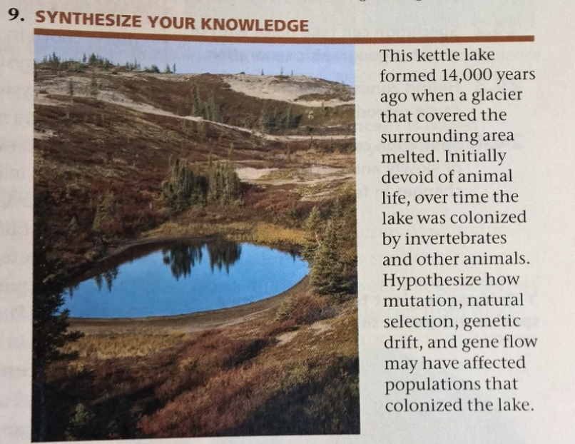 Solved 9. SYNTHESIZE YOUR KNOWLEDGE This kettle lake formed