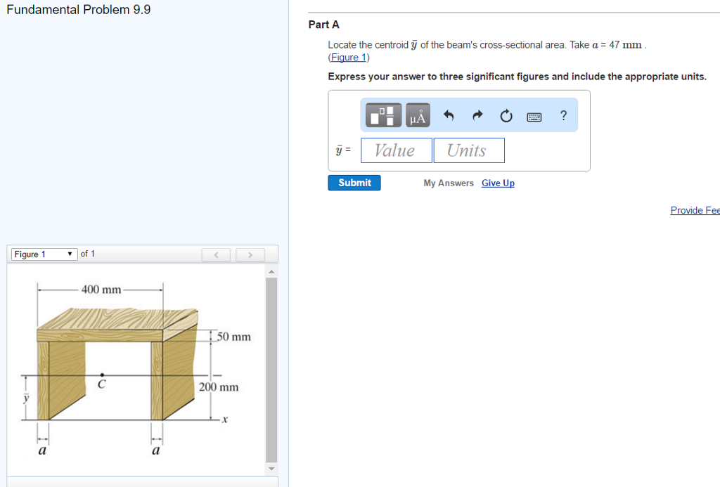 Solved Locate The Centroid Y Of The Beam s Cross sectional Chegg