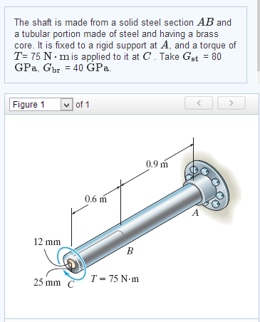 The shaft is made from a solid steel section AB and a | Chegg.com