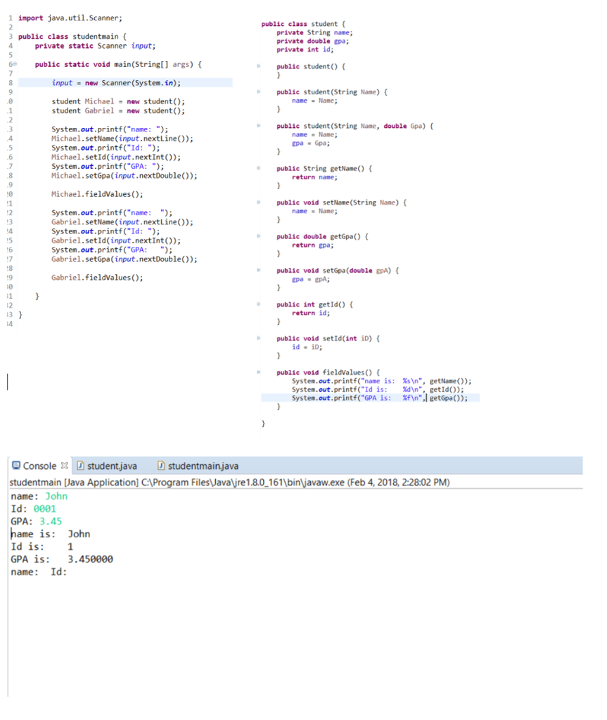 Solved Why is this not executing the fieldValues() method I | Chegg.com
