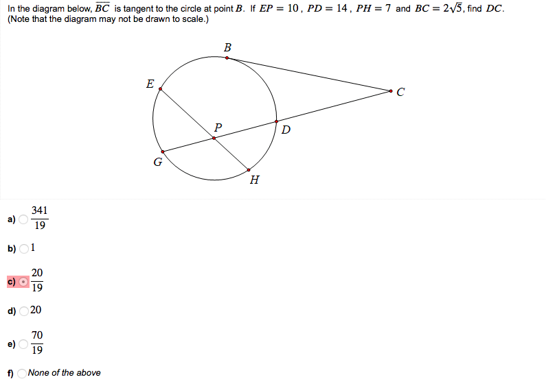 Solved In The Diagram Below, BC Is Tangent To The Circle At | Chegg.com