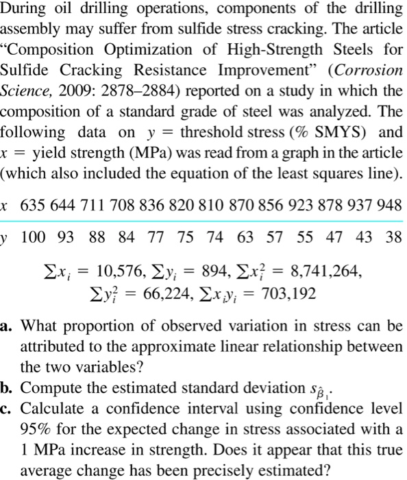 Solved During oil drilling operations, components of the