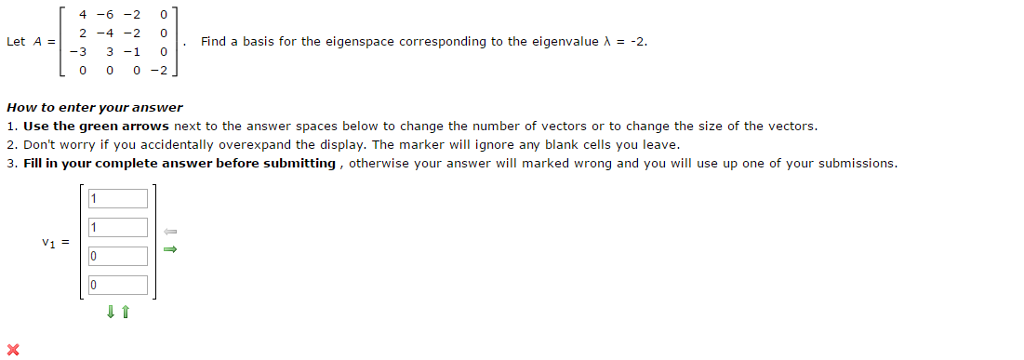 Solved 2 4 2 Find A Basis For The Eigenspace Corresponding Chegg