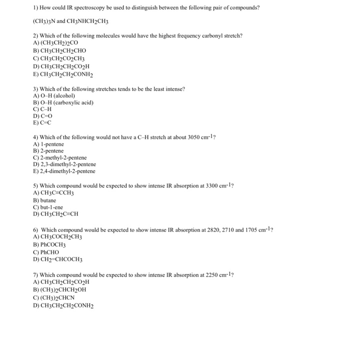 Solved Organic Chemistry: Please Only Answer The Ones You | Chegg.com