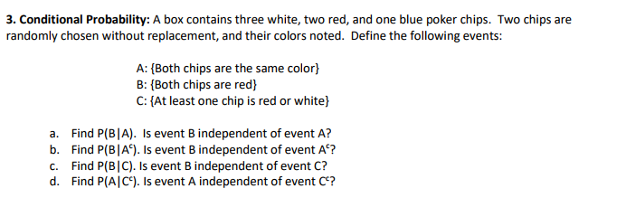 Solved 3. Conditional Probability: A box contains three | Chegg.com