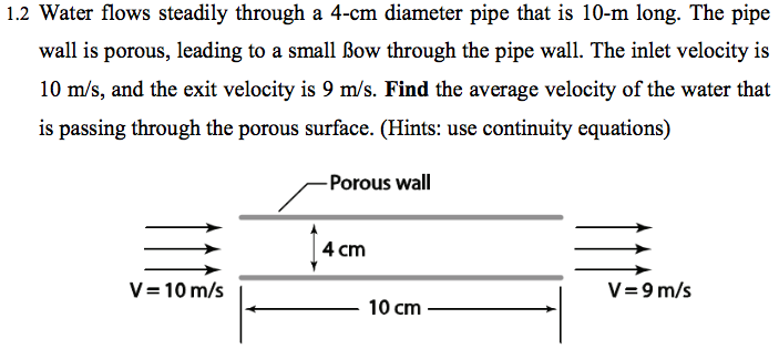 Solved Water flows steadily through a 4-cm diameter pipe | Chegg.com