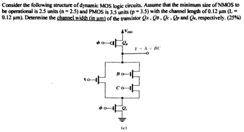 Consider the following structure of dynamic MOS logic | Chegg.com