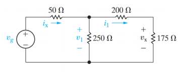 Solved The current ix in the circuit shown is 50mA and the | Chegg.com