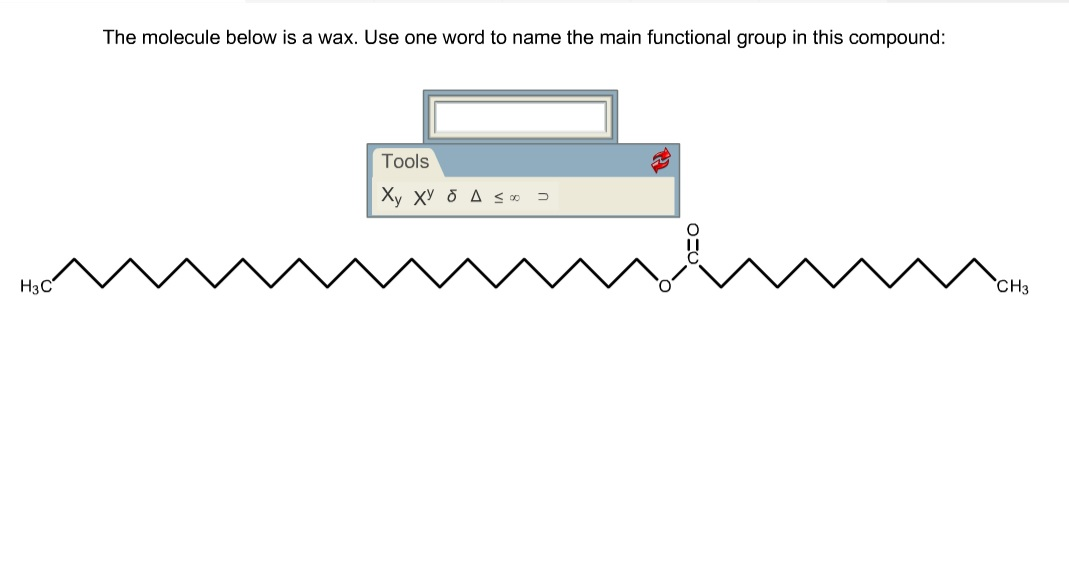 Solved The molecule below is a wax. Use one word to name the