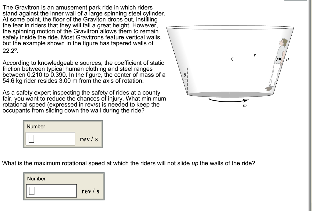 Gravity Train Problem Solved The Gravitron is an amusement park ride in which | Chegg.com