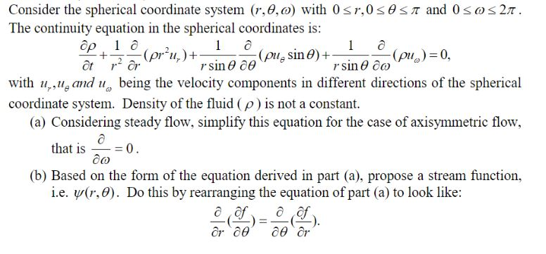 Solved Consider the spherical coordinate system (r.0, a) | Chegg.com