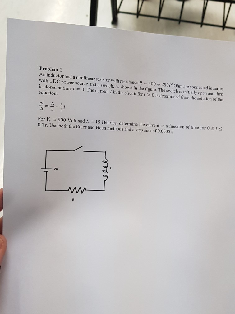 Solved Problem 1 An inductor and a resistor with