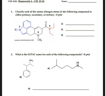 Solved Classify each of the amine nitrogen atoms in the | Chegg.com